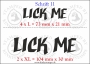 Temporäres Klebetattoo „Lick me“