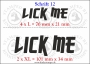 Temporäres Klebetattoo „Lick me“