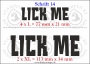 Temporäres Klebetattoo „Lick me“