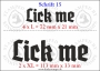 Temporäres Klebetattoo „Lick me“