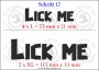 Temporäres Klebetattoo „Lick me“