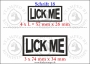 Temporäres Klebetattoo „Lick me“