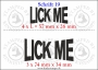 Temporäres Klebetattoo „Lick me“