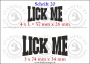 Temporäres Klebetattoo „Lick me“