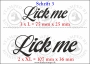 Temporäres Klebetattoo „Lick me“