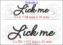 Temporäres Klebetattoo „Lick me“