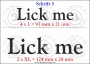 Temporäres Klebetattoo „Lick me“