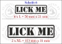 Temporäres Klebetattoo „Lick me“