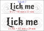 Temporäres Klebetattoo „Lick me“