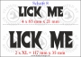 Temporäres Klebetattoo „Lick me“