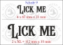 Temporäres Klebetattoo „Lick me“