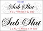Temporäres Klebetattoo „SubSlut“