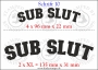 Temporäres Klebetattoo „SubSlut“