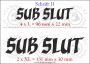 Temporäres Klebetattoo „SubSlut“