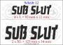 Temporäres Klebetattoo „SubSlut“