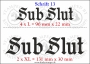 Temporäres Klebetattoo „SubSlut“