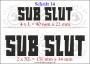 Temporäres Klebetattoo „SubSlut“