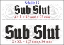 Temporäres Klebetattoo „SubSlut“
