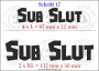 Temporäres Klebetattoo „SubSlut“