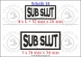 Temporäres Klebetattoo „SubSlut“