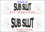 Temporäres Klebetattoo „SubSlut“