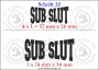 Temporäres Klebetattoo „SubSlut“