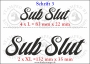 Temporäres Klebetattoo „SubSlut“