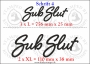Temporäres Klebetattoo „SubSlut“