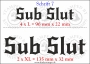 Temporäres Klebetattoo „SubSlut“