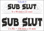 Temporäres Klebetattoo „SubSlut“