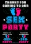 DTF-Bügelfolie - Thanks for coming to our Sex Party -