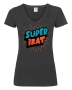 Damen T-Shirts V Ausschnitt - Super Brat -