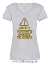 Damen T-Shirts V Ausschnitt Don´t touchy, sonst klatchi