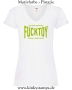 Damen T-Shirt mit V Tested & Approved Fucktoy Roug & hard to use