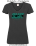 Damen T-Shirt mit V Ausschnitt Slut and proud of it