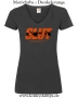 Damen T-Shirt mit V Ausschnitt Slut and proud of it
