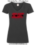 Damen T-Shirt mit V Ausschnitt Slut and proud of it
