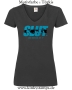 Damen T-Shirt mit V Ausschnitt Slut and proud of it