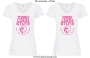 Damen T-Shirt mit V Ausschnitt 2/3 Loch Stute für harte Reiter