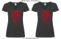 Damen T-Shirt mit V Ausschnitt 2/3 Loch Stute für harte Reiter