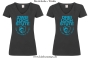 Damen T-Shirt mit V Ausschnitt 2/3 Loch Stute für harte Reiter