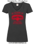 Damen T-Shirt mit V Ausschnitt F-CAW-F silence is golden