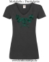 Damen T-Shirt mit V Ausschnitt Meow Bitch