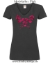 Damen T-Shirt mit V Ausschnitt Meow Bitch