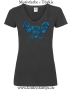 Damen T-Shirt mit V Ausschnitt Meow Bitch