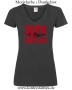 Damen T-Shirt mit V Ausschnitt Dark Desire
