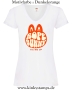 Damen T-Shirt mit V Ausschnitt Rope Bunny - tie me up