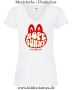 Damen T-Shirt mit V Ausschnitt Rope Bunny - tie me up