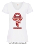 Damen T-Shirt mit V Ausschnitt Owned Superbitch - thank you Sir