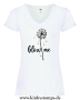 Damen T-Shirt mit V Ausschnitt Blow me